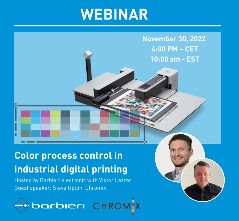 Webinar: Color process control in industrial digital printing